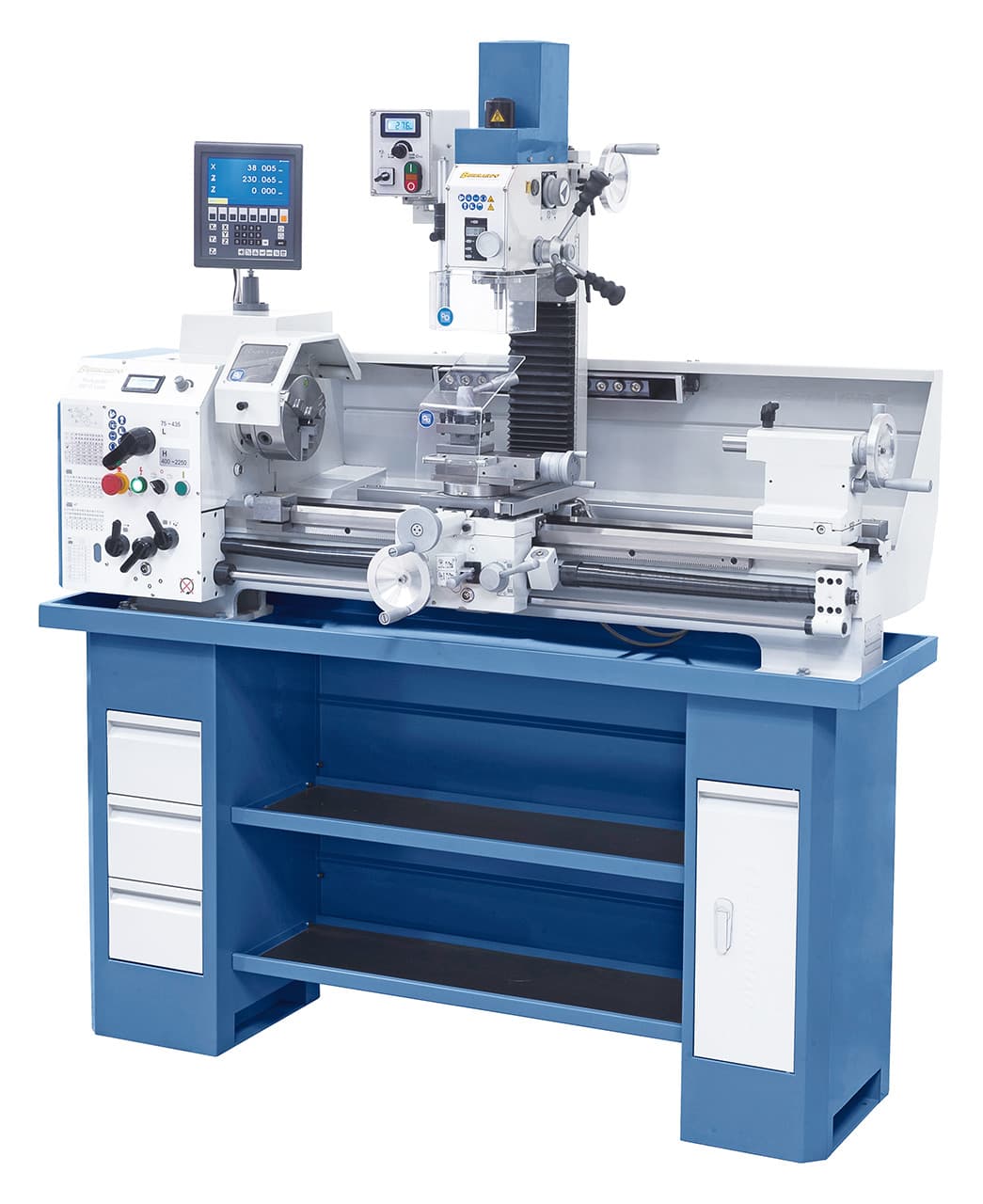 Kombinovaný sústruh Proficenter 880 G Vario / 230 V s 2-osovým digitálnym odmeriavaním ES-12 V