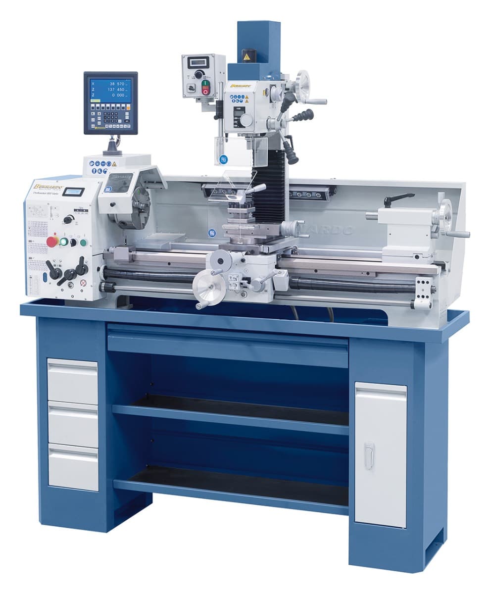 Kombinovaný sústruh Proficenter 900 Vario / 400 V s 2-osovým digitálnym odmeriavaním ES-12 V