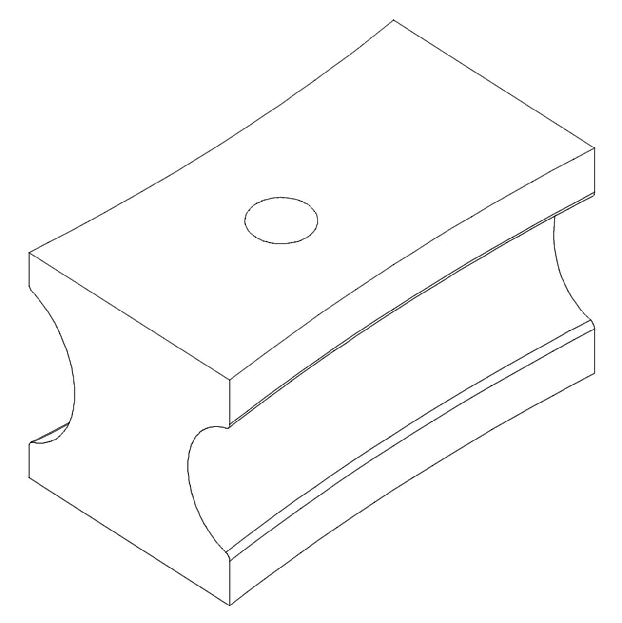 Vodiaca klzná pätka 1 1/4“ W (Ø31,8) x 1 1/2“ W (Ø38,1) pre BM 42 A / BM 60 A