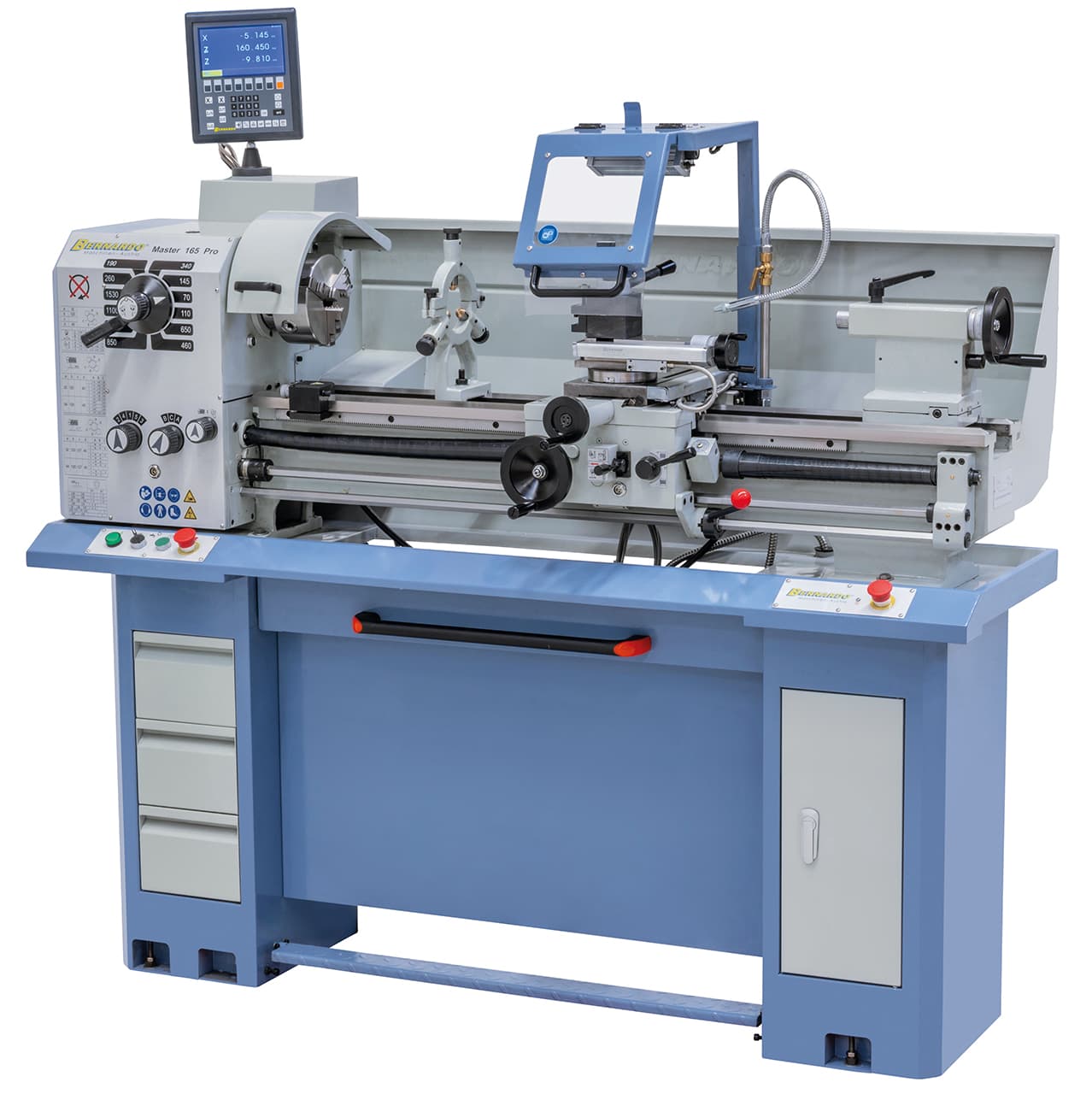 Sústruhy s vodiacim a ťažným skrutkou Master 165 Pro s 3-osým digitálnym odmeriavaním ES-12 V