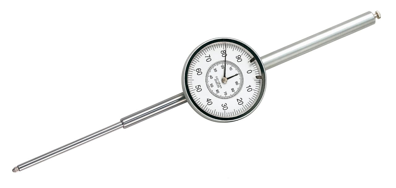 Úchylkoměr s veľkým meracím rozsahom 100 x 0,01 mm