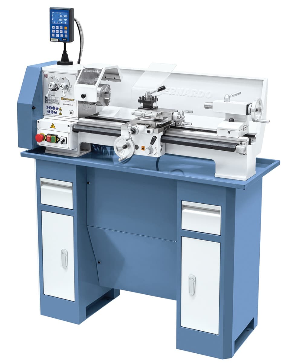 Stolový sústruh Hobby 500 / 230 V s 2-osovým digitálnym odmeriavaním DT 40